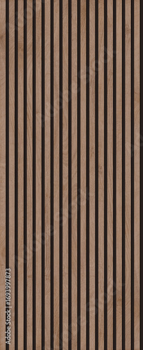 Obraz na plátně natural wood lath line arrange pattern, wooden strip background, wooden slate