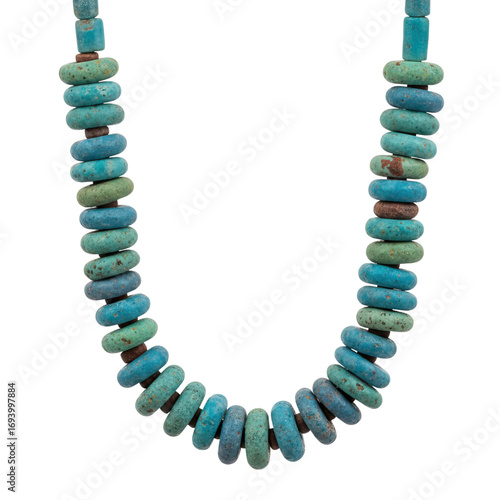 Stunning rustic turquoise beaded necklace, handcrafted natural gemstone jewelry, bohemian chic accessory
