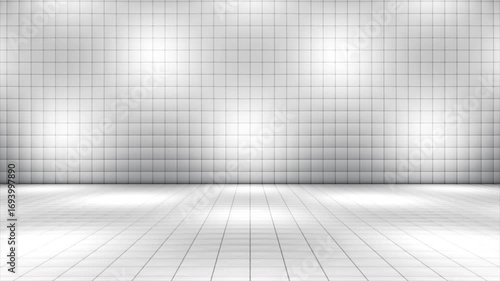 Broadcast Hi-Tech Alternate Blinking Illuminated Cubes Stage Floor, Grayscale, Events, 3D, Loopable, 4K
