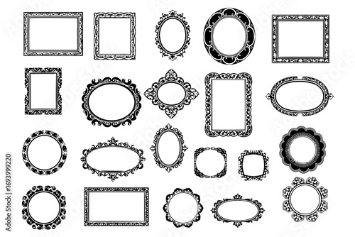 Elegant Decorative Frame Illustration for Invitation and Greeting Card Design