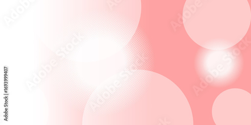 Foto Soft abstract background featuring gradient from white to light red on left transitioning into solid light red on right