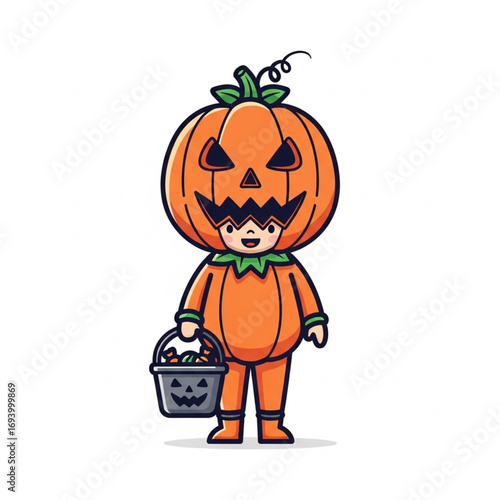 Happy Halloween day element of spooky pumpkin
