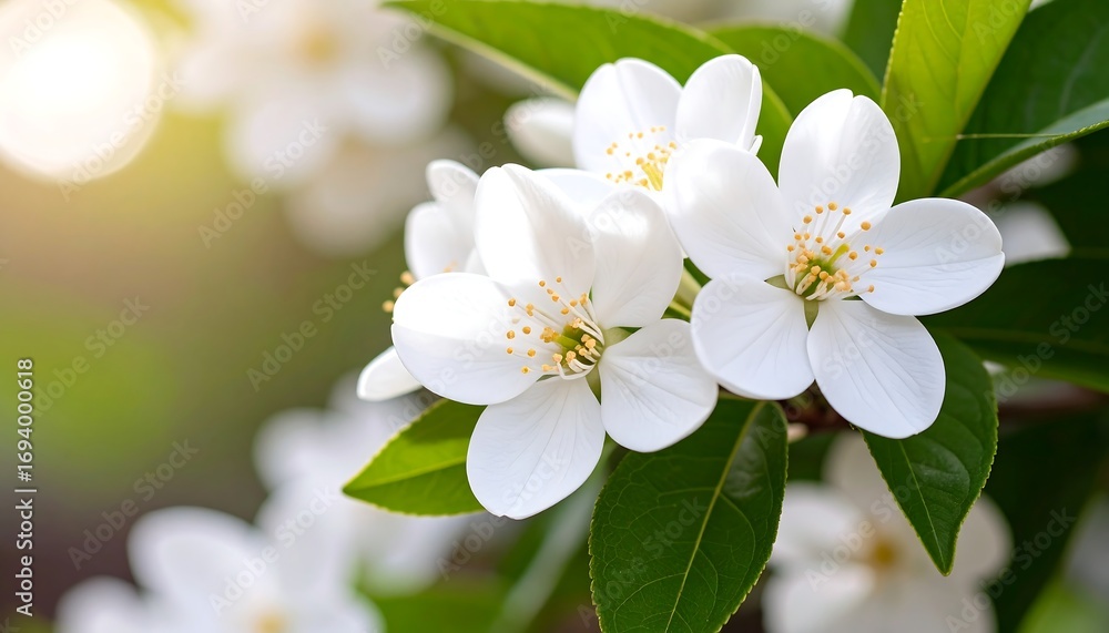 Fototapeta premium Delicate white blossoms on a branch (5)