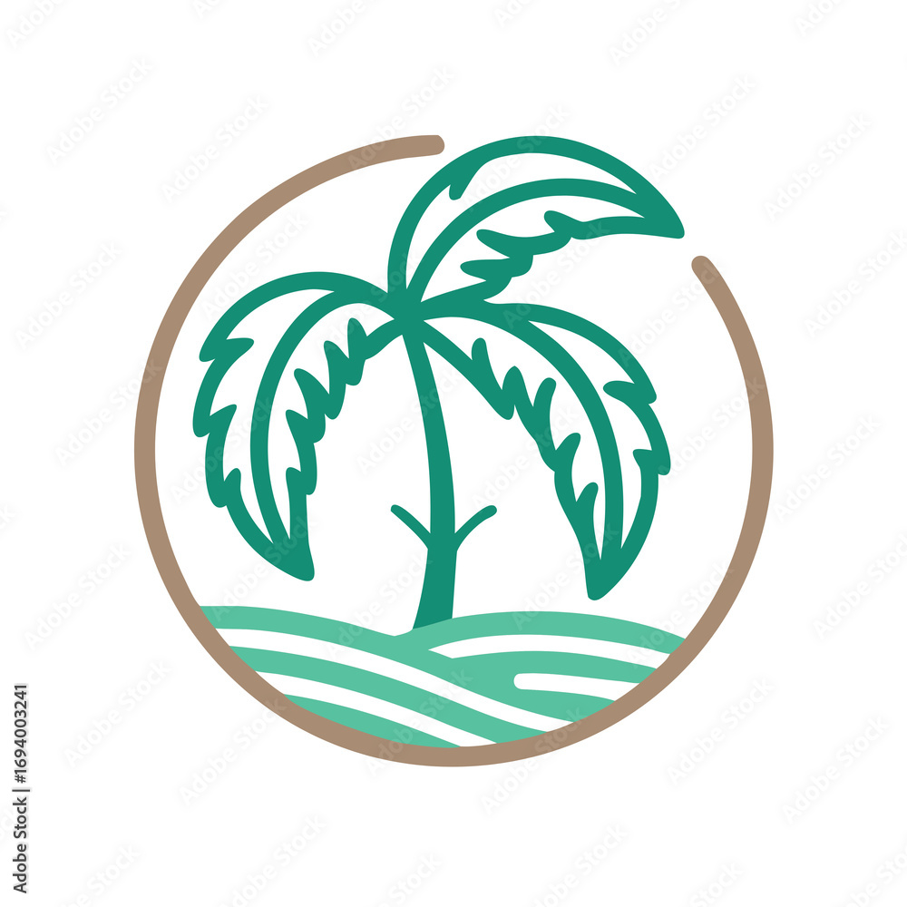 Obraz premium tropical island with palm trees