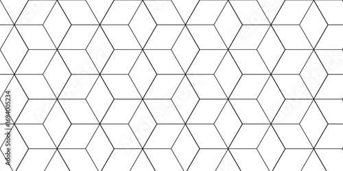 Abstract black and gray style minimal blank cubic. Geometric pattern illustration mosaic, square and triangle wallpaper. Seamless cube technology business concept.	
