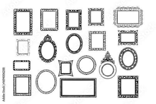 Elegant Decorative Frame Illustration for Invitation and Greeting Card Design