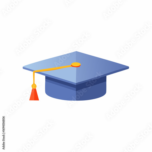 Graduation Cap for Education and Academic Ceremony Vector Illustration