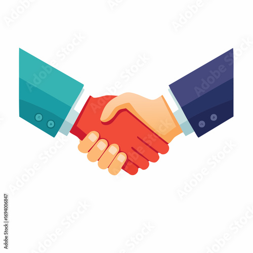 Handshake Business Agreement Partnership Vector Illustration