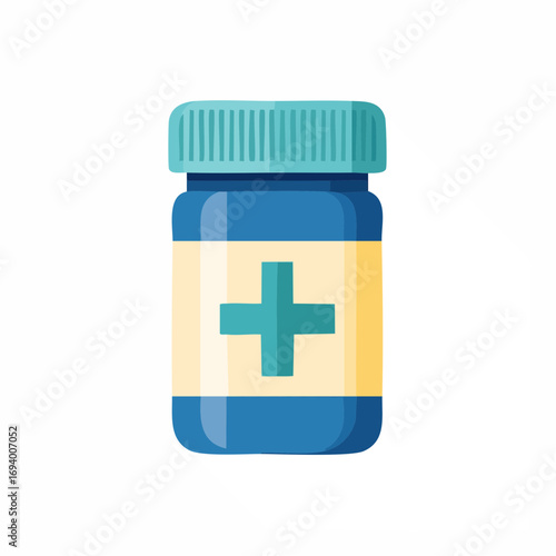 Medicine Bottle Healthcare Supplement Pharmacy Vector Design