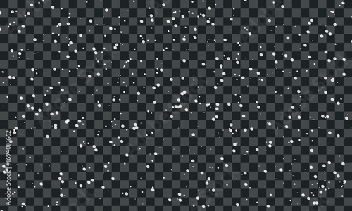 Christmas snowflakes on a transparent background. Snow flakes, snow background