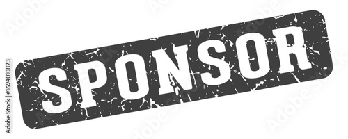 sponsor rectangular sign. sponsor stamp