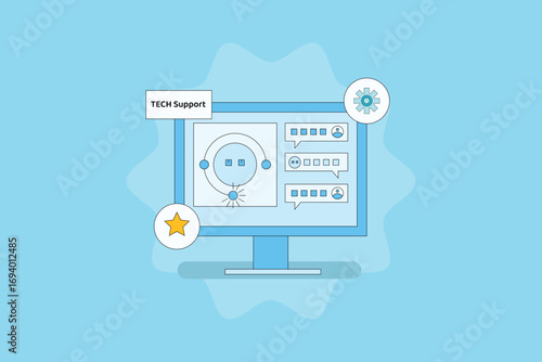 AI chatbot providing live technical support, solving issues in real-time and booking support tickets for customers.