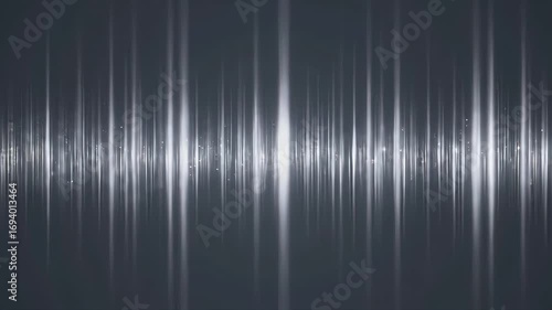 Abstract Silver Light Streaks on Grey Background with Shimmering Particles Seamless Looped Motion Graphic