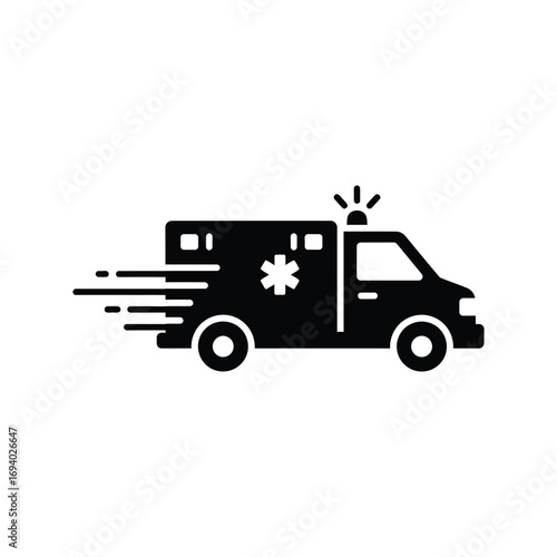 Fast Emergency Medical Services Ambulance Icon