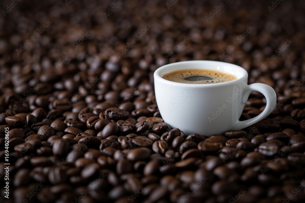 Fototapeta premium Coffee cup mockup drink coffee beans refreshment.