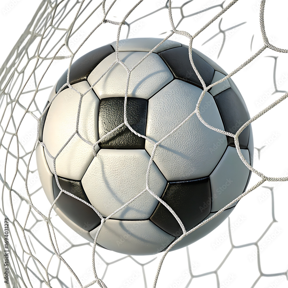 Naklejka premium Soccer ball isolated on white background
