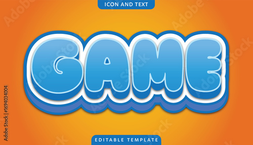 game editable text effect template