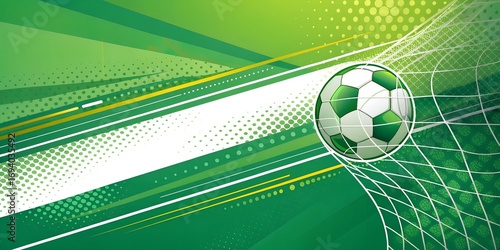 Vibrant Abstract Soccer Vector Graphic