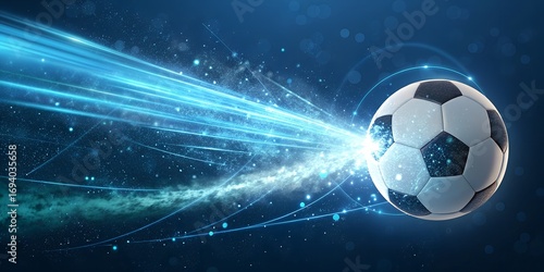 High-Tech Soccer Ball with Light Trails