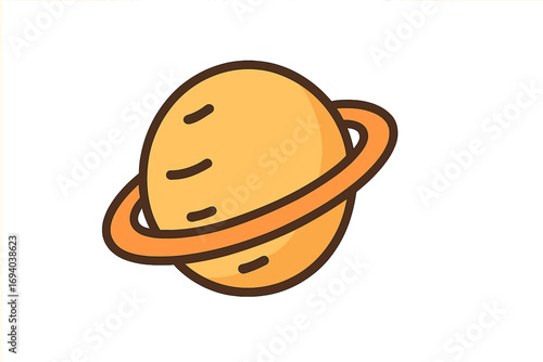 Orange Bus filled color icon set, minimalistic linear pictogram for web and graphic design, app interface, banners, social network, cards, vector cartoon illustration