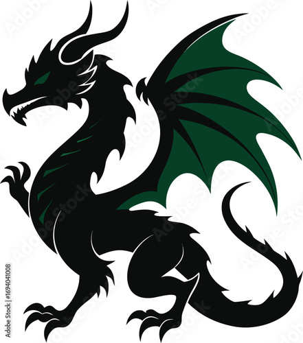 black dragon vector illustration