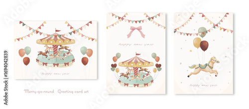 レトロメリーゴーランドグリーティング