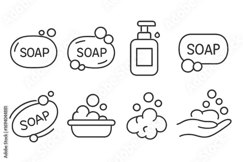Syringe line icon collection, minimalistic linear pictogram for web and graphic design, medical injection symbol, healthcare, apps, banners, social networks, cards, vector cartoon illustration