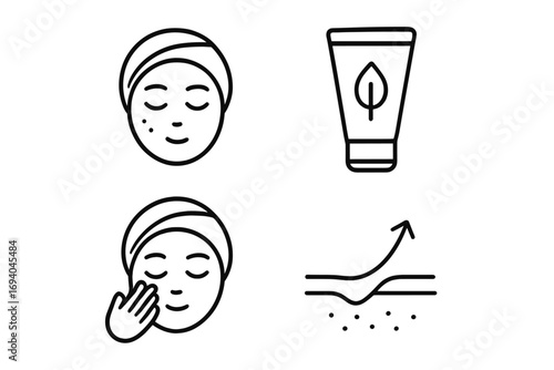 Syringe outline icon collection, minimalistic linear medical and healthcare pictogram set for web, graphic design, apps, banners, social media, vector cartoon style