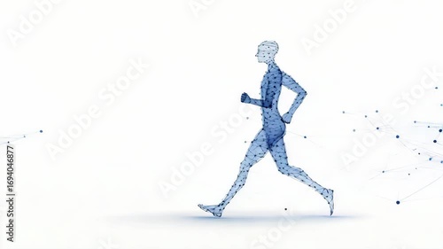 Dynamic illustration captures the essence of movement, showcasing digital artistry inspired by physical activity and athleticism
