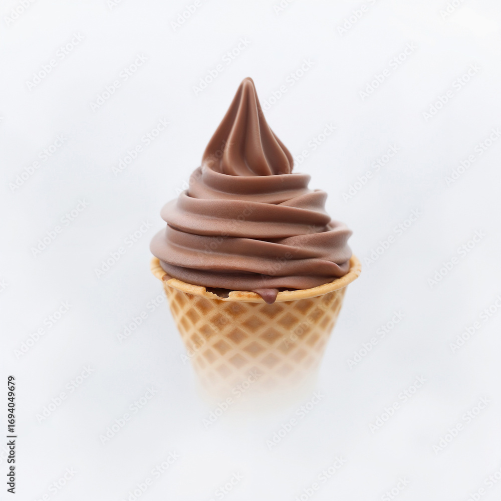 custom made wallpaper toronto digitalA soft-serve chocolate ice cream cone with a waffle cone base