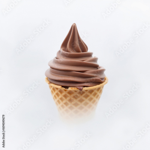 Wallpaper Mural A soft-serve chocolate ice cream cone with a waffle cone base Torontodigital.ca