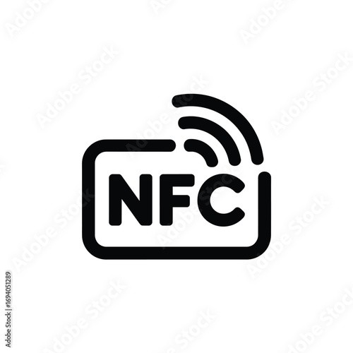 Nfc near field communication technology symbol icon