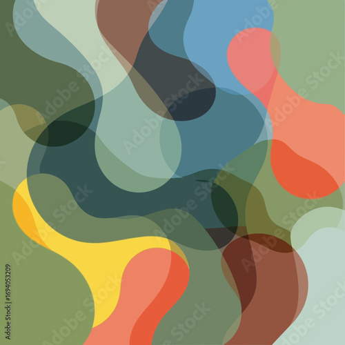 Vibrant abstract art with colorful fluid shapes creates a modern, eye-catching background design element