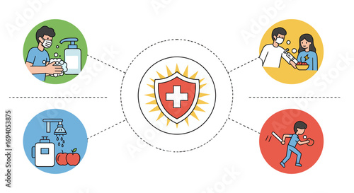 Immune System Protection and Health Measures.