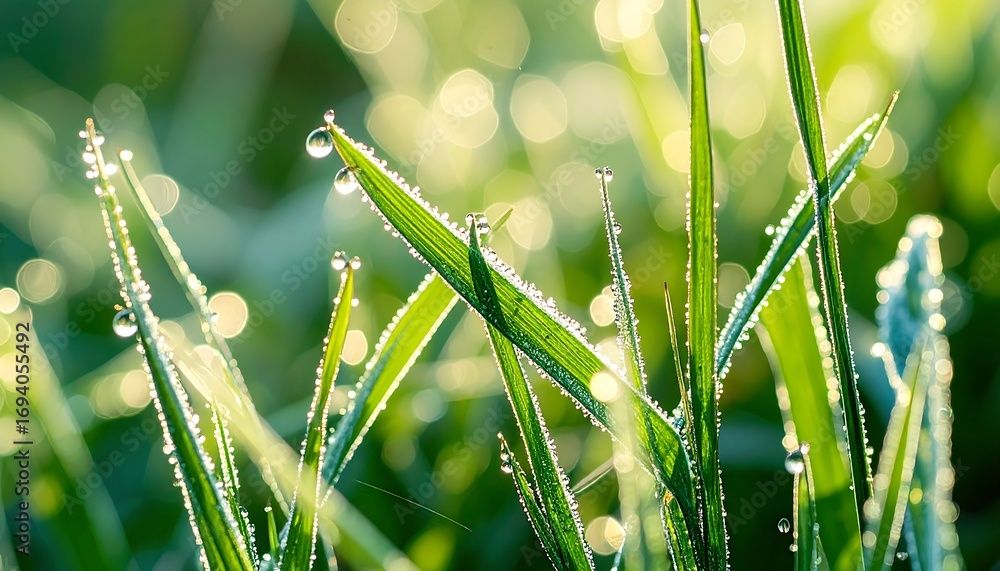 Fototapeta premium Dew-kissed grass