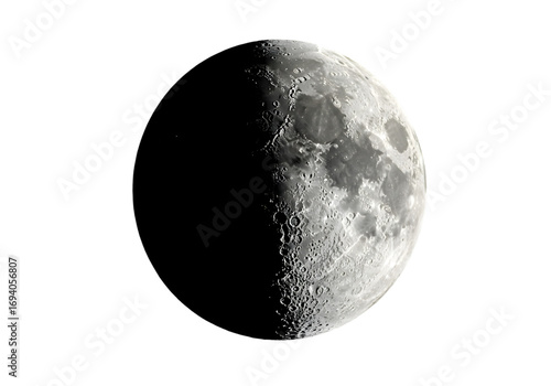 HalfMoon Celestial Body Lunar Phase Night Sky on transparent background