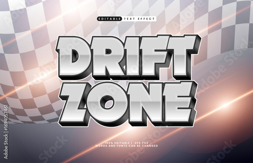 drift zone editable text effect