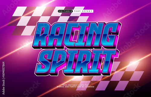 racing spirit editable text effect