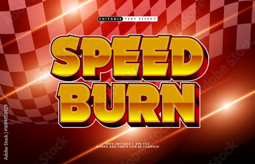 speed burn editable text effect