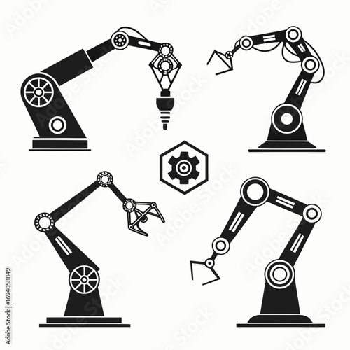 Robotic arms and ai gear industrial robots automation