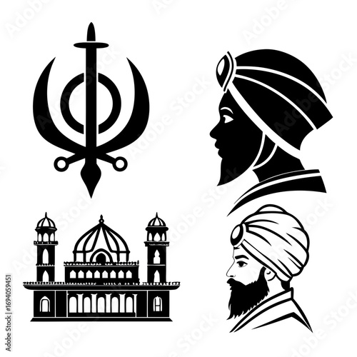 Sikh cultural symbols and figures sikhism Khanda