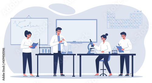 scientists working in a laboratory.