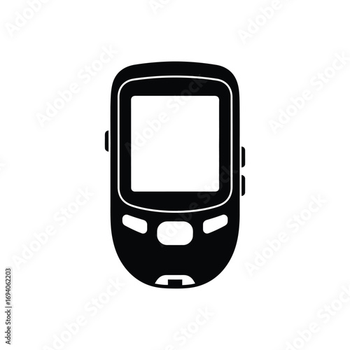 Modern vector icon of a compact handheld electronic device, perfect for navigation or tracking applications, designed with a clean, simplistic graphic style
