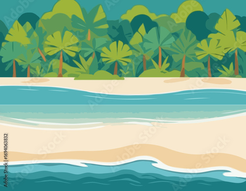 tropical island sea shore