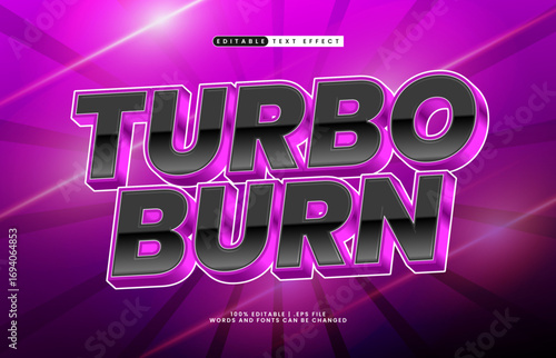 turbo burn editable text effect