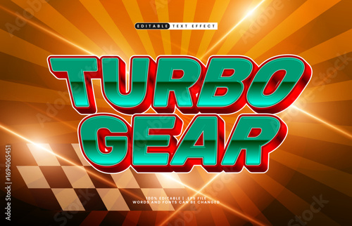 turbo gear editable text effect