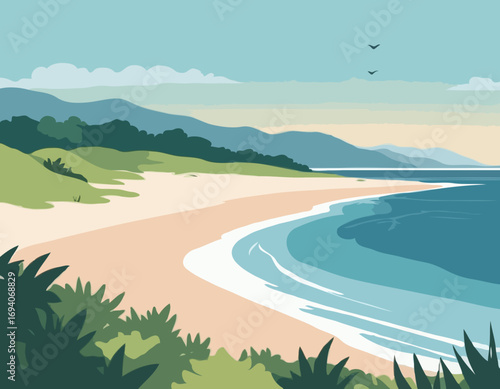 background of sea shore.