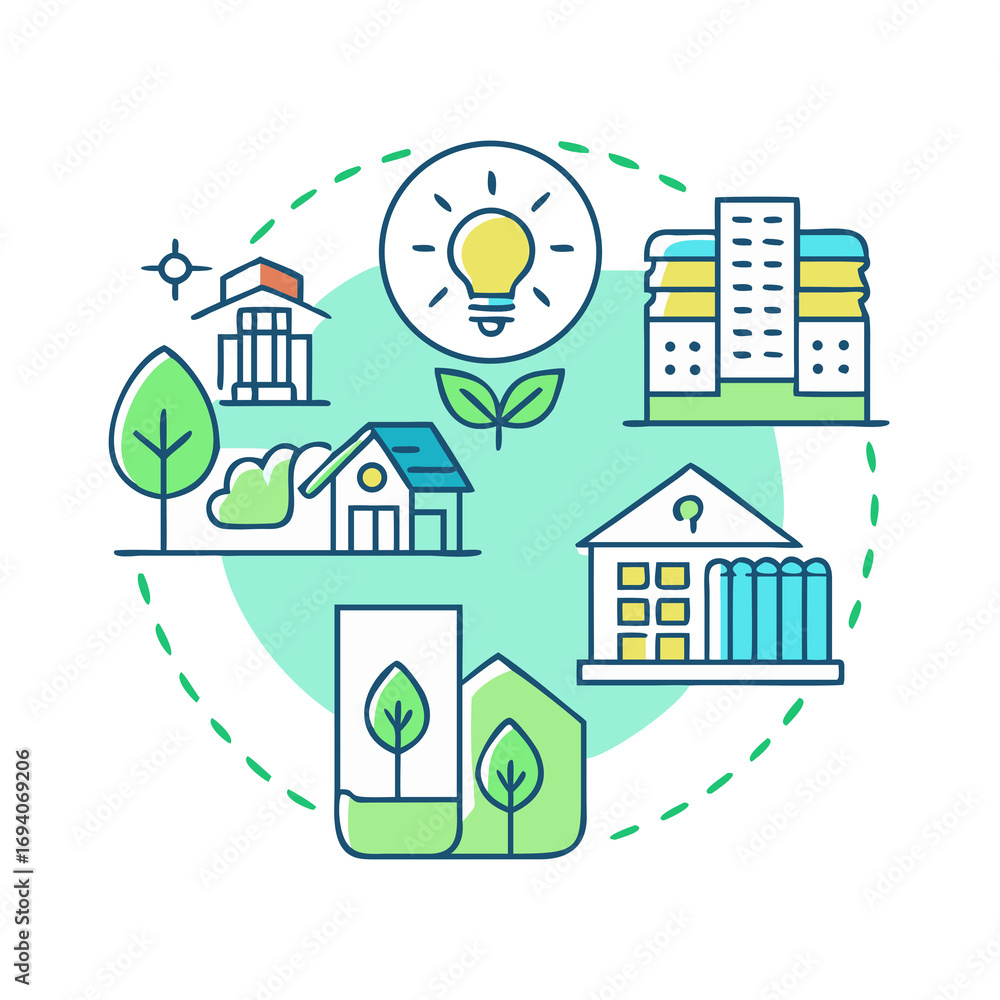 Fototapeta premium real estate icons