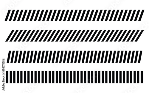 Slash line border. Diagonal parallel lines divider strip. Slash divider. Vector illustration