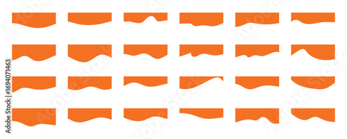 Collection of dividers shape templates. Modern separator header for website and app. Set of Template Dividers Shapes for Website. vector illustration